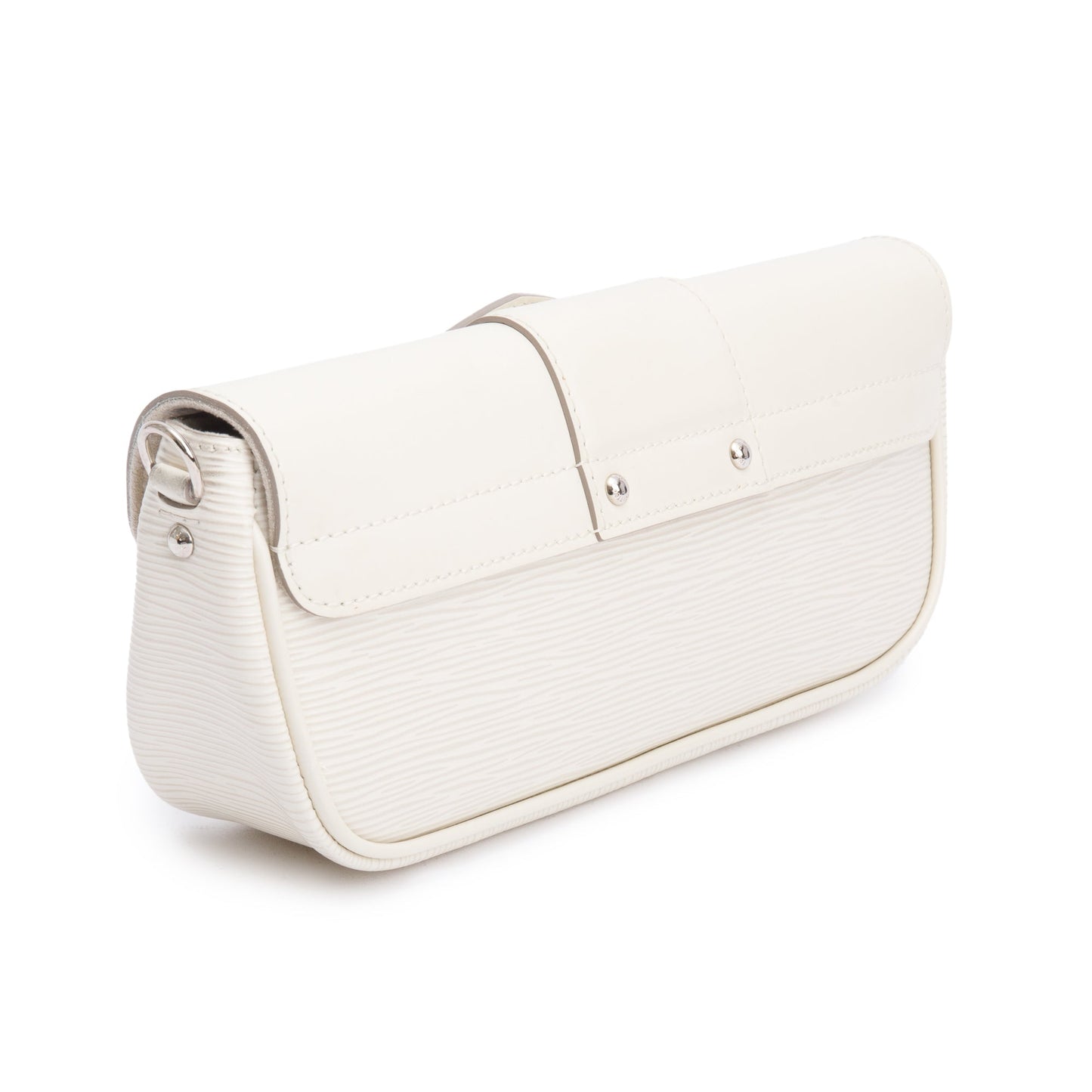 Louis Vuitton White Epi Leather Montaigne Clutch