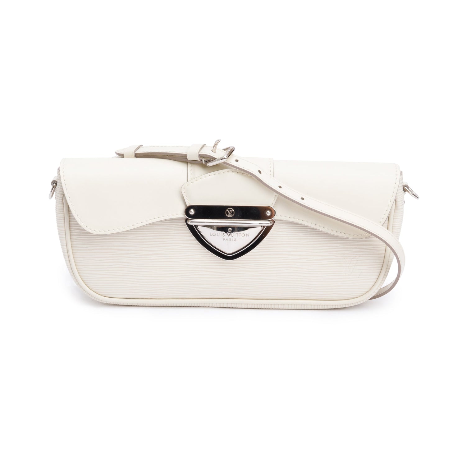 Louis Vuitton White Epi Leather Montaigne Clutch