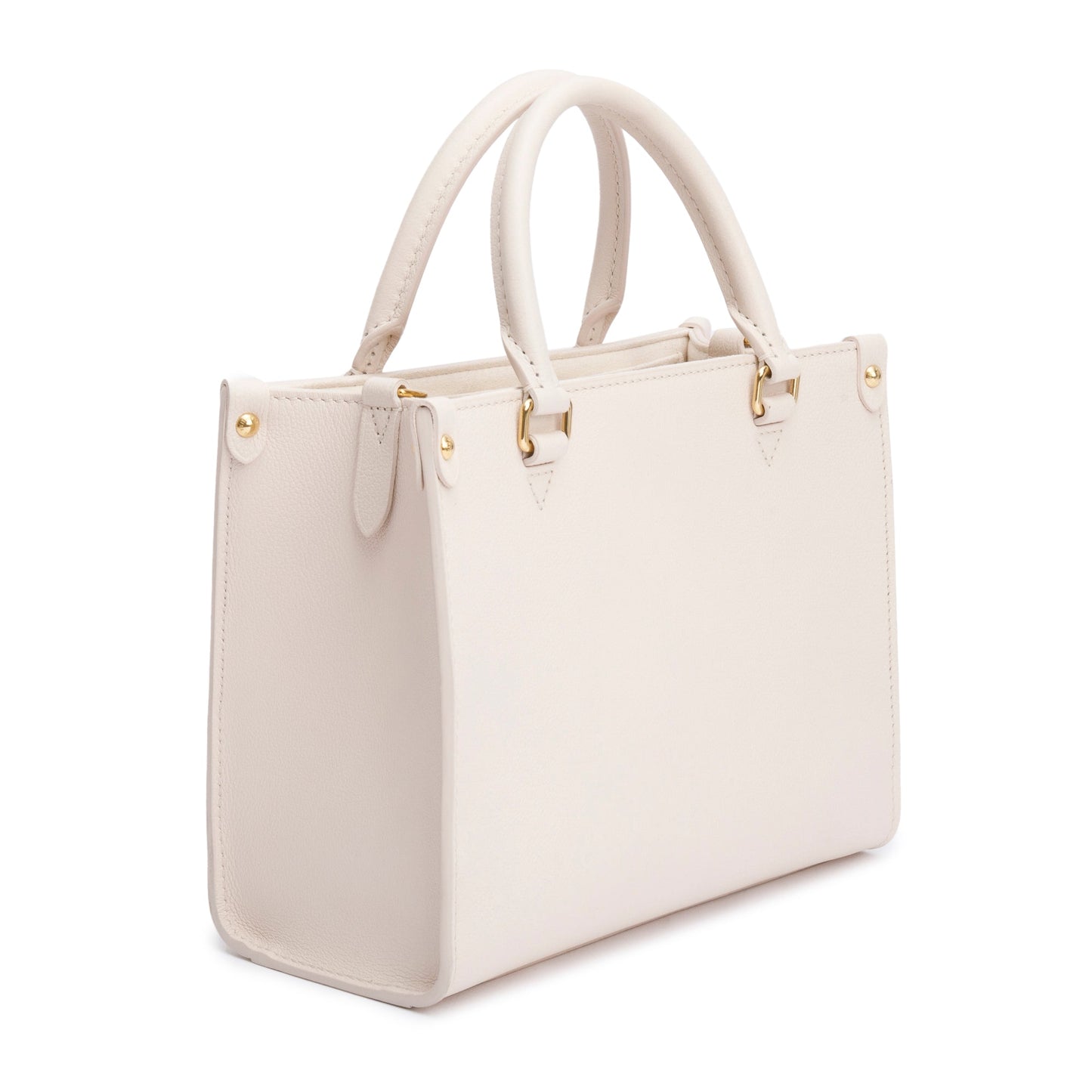 Louis Vuitton White Leather Lock & Go Handle Bag