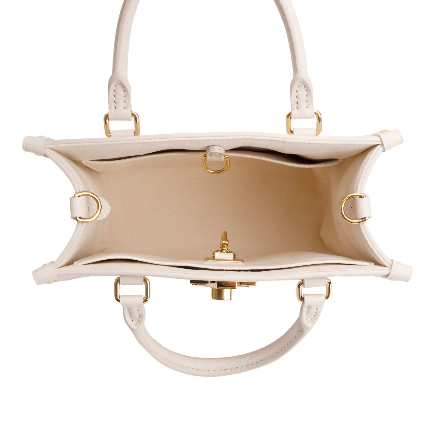 Louis Vuitton White Leather Lock & Go Handle Bag
