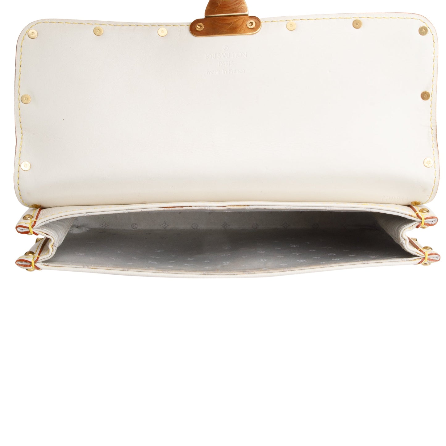 Louis Vuitton White Leather Suhali L'Aimable Bag