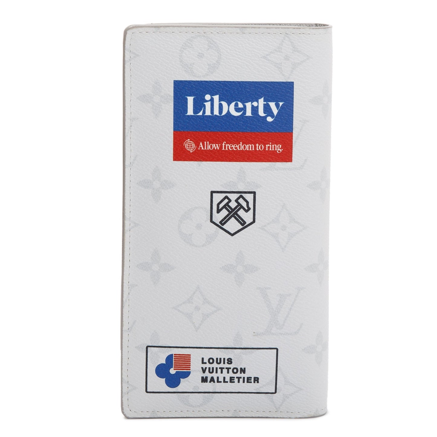 Louis Vuitton White Monogram Limited Edition Logo Story Brazza Wallet