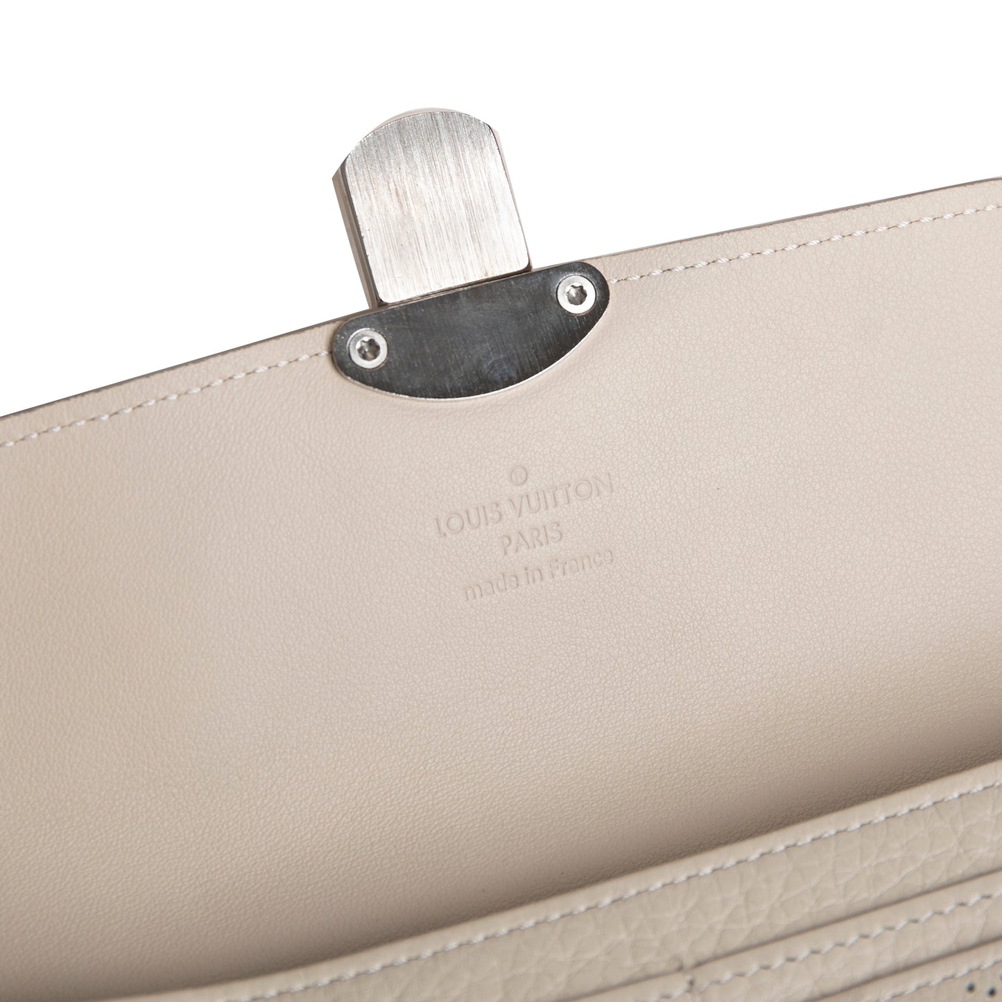 Louis Vuitton White Monogram Mahina Leather Amelia Wallet
