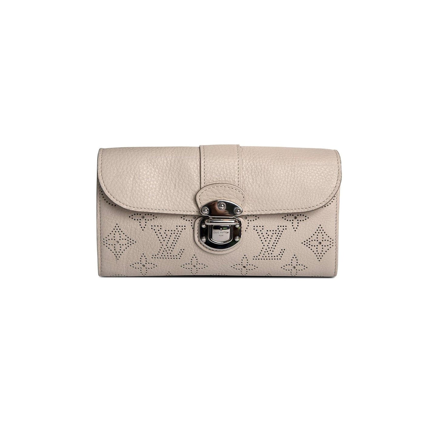 Louis Vuitton White Monogram Mahina Leather Amelia Wallet