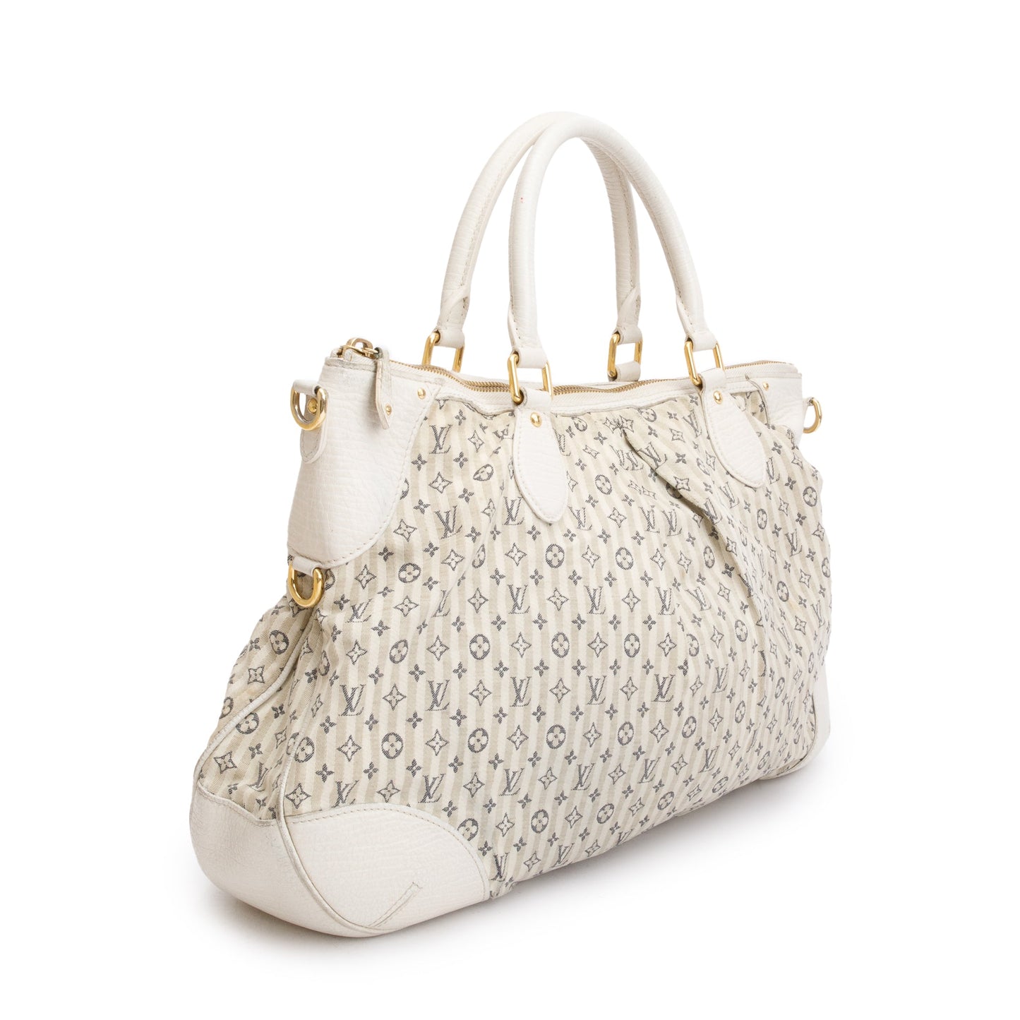 Louis Vuitton White Monogram Mini Lin Croisette Marina Bag
