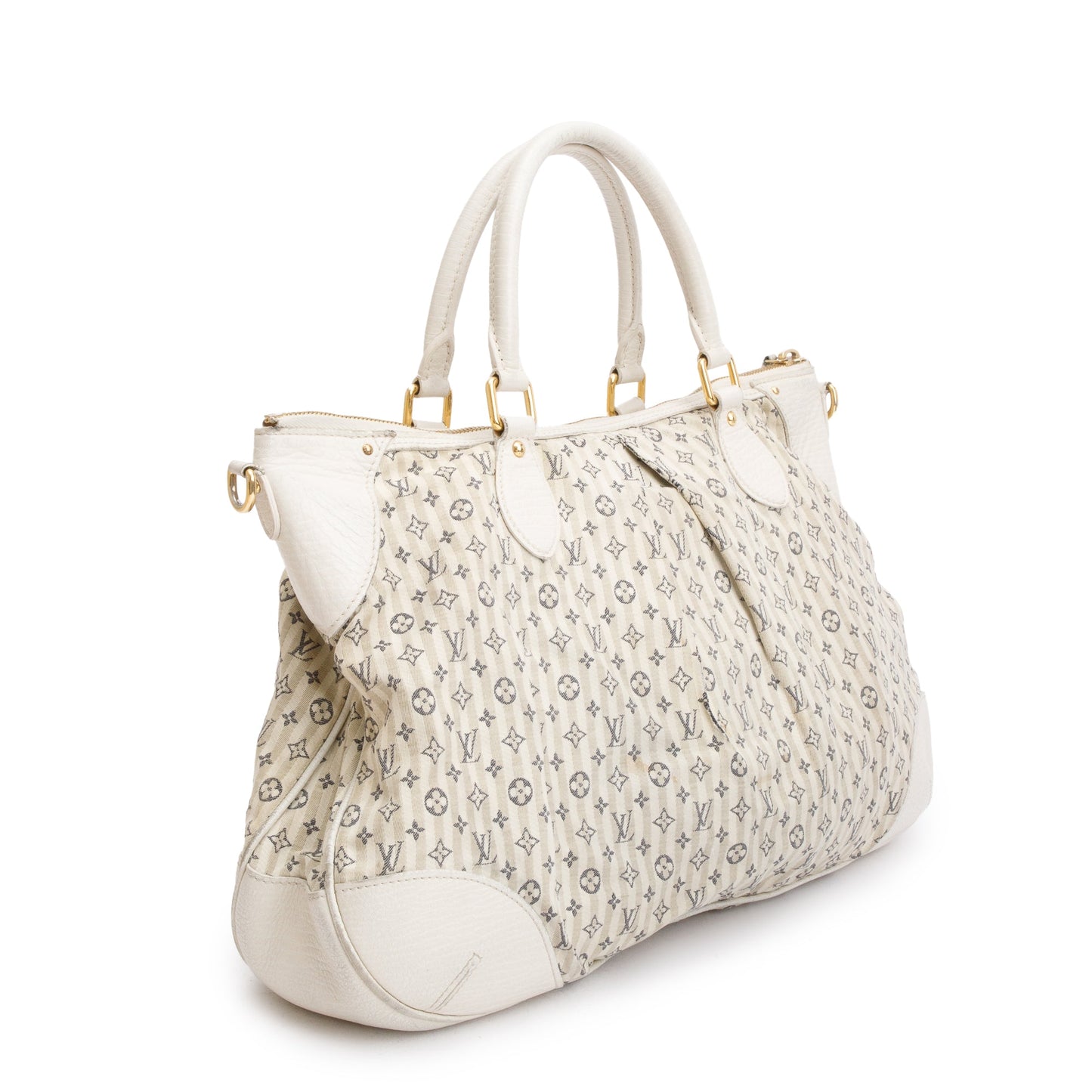 Louis Vuitton White Monogram Mini Lin Croisette Marina Bag