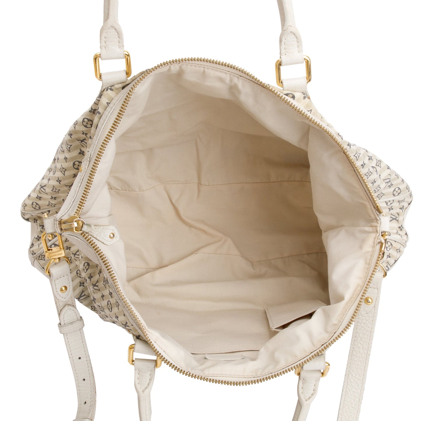 Louis Vuitton White Monogram Mini Lin Croisette Marina Bag