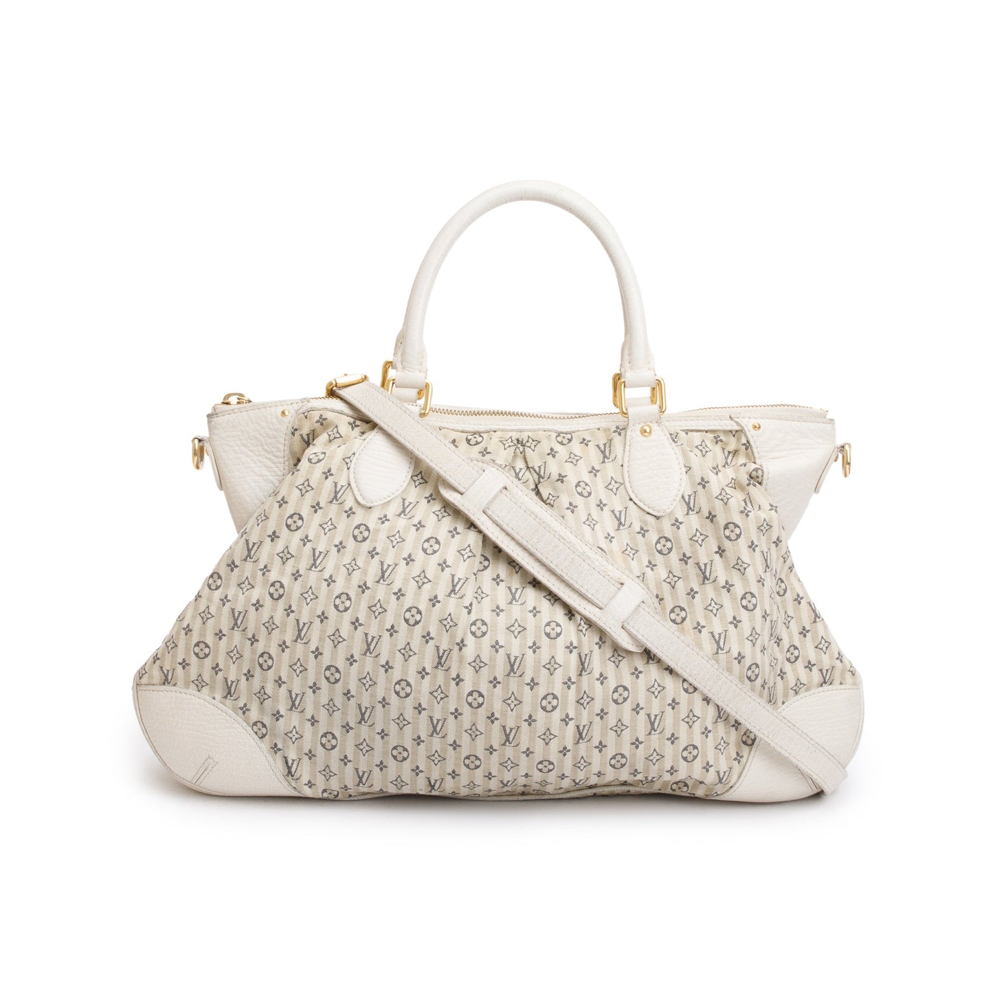 Louis Vuitton White Monogram Mini Lin Croisette Marina Bag