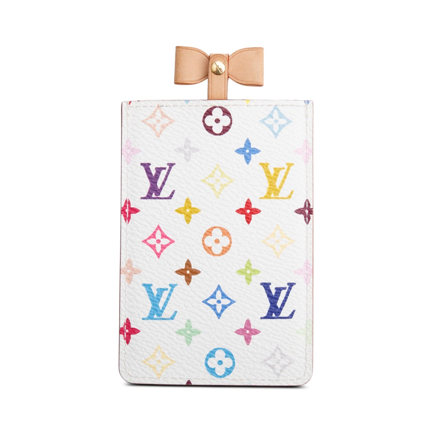 Louis Vuitton White Monogram Multicolore Case Pouch with Mirror