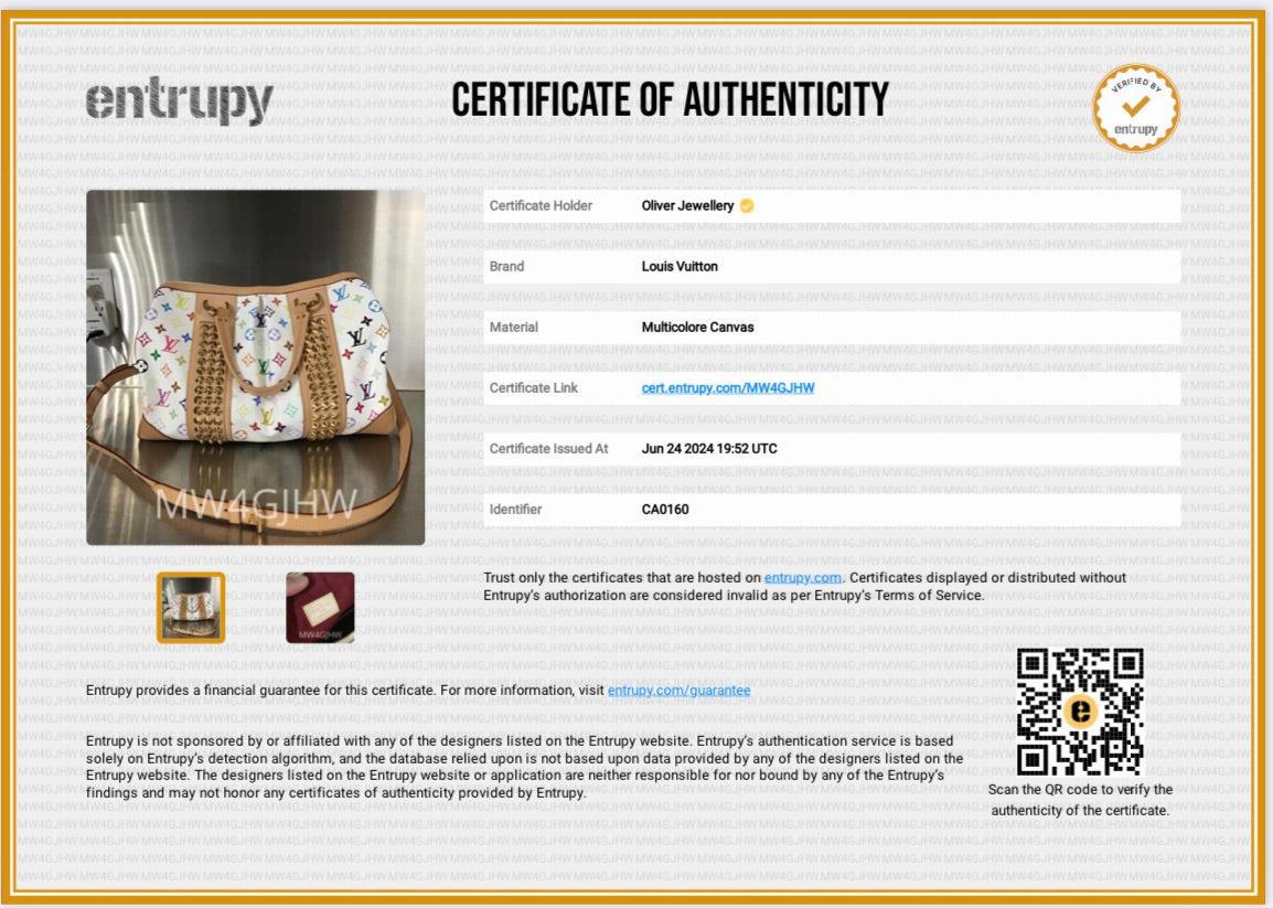 Louis Vuitton White Monogram Multicolore Courtney GM