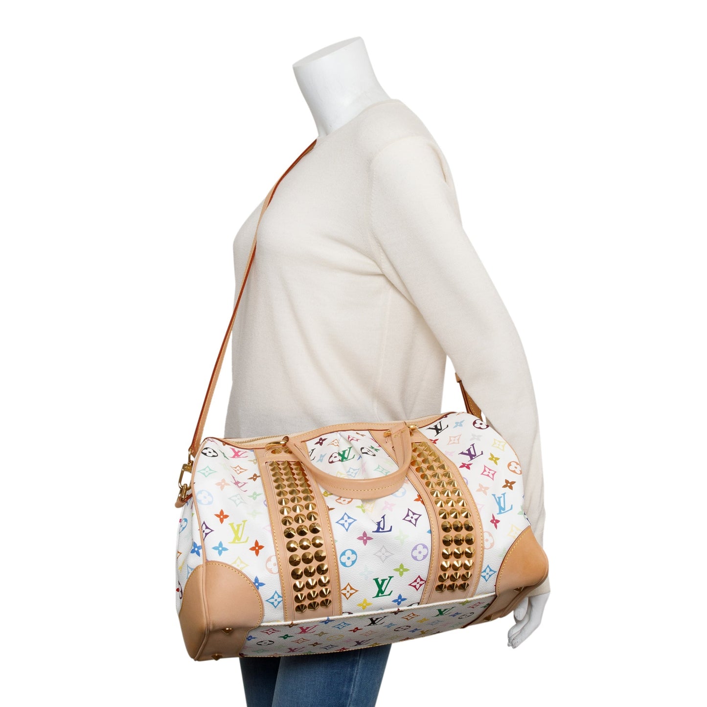 Louis Vuitton White Monogram Multicolore Courtney GM