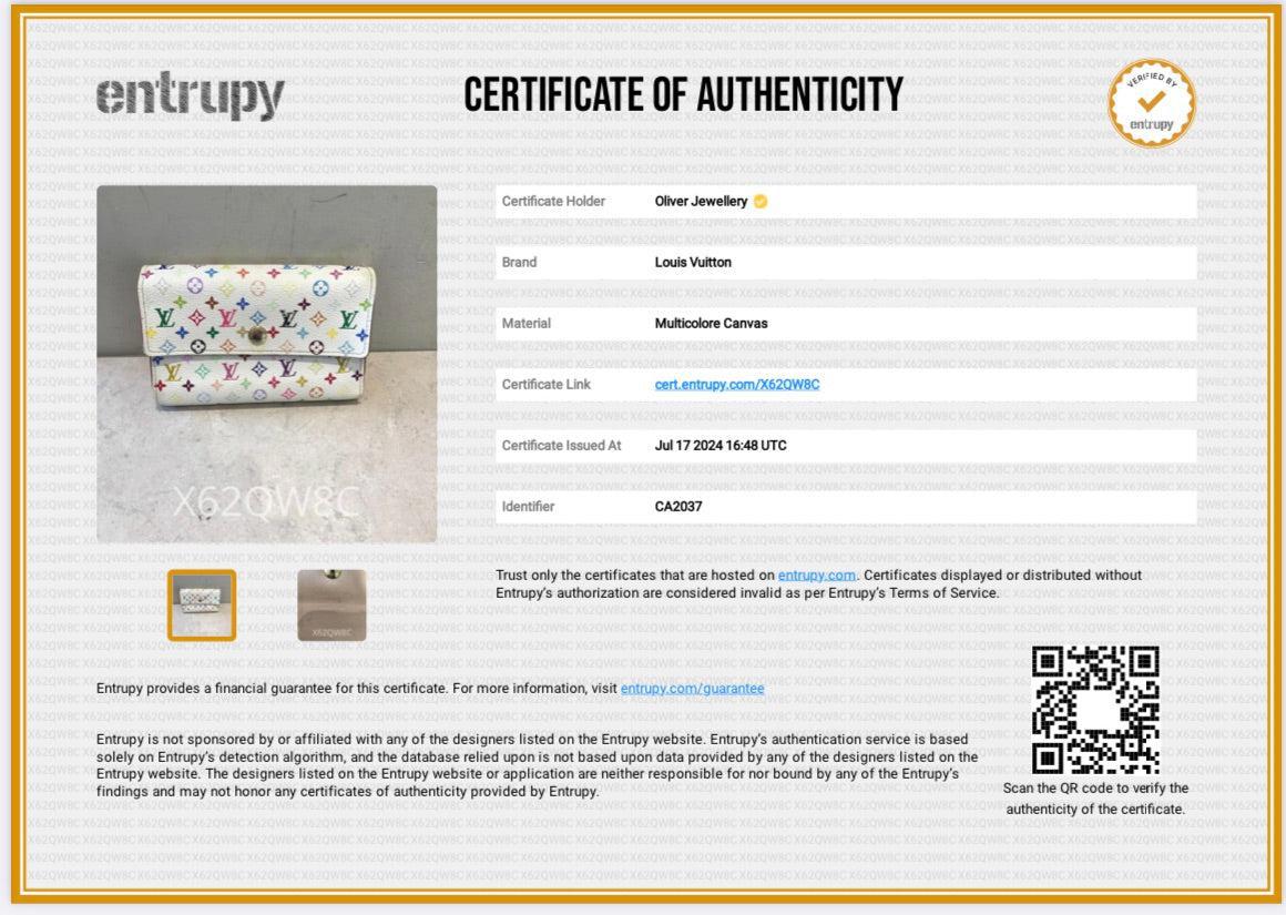 Louis Vuitton White Multicolor Monogram Alxandra Wallet
