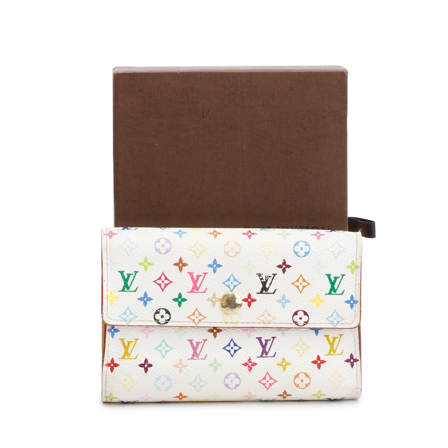 Louis Vuitton White Multicolor Monogram Alxandra Wallet