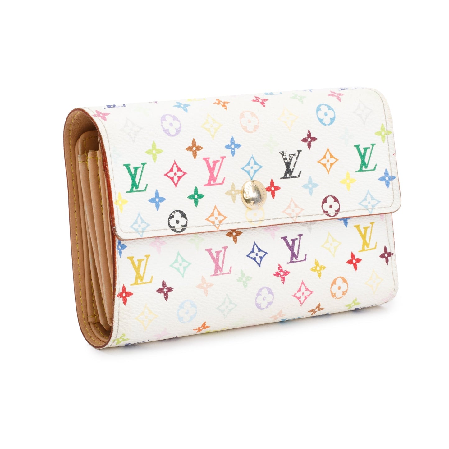 Louis Vuitton White Multicolor Monogram Alxandra Wallet