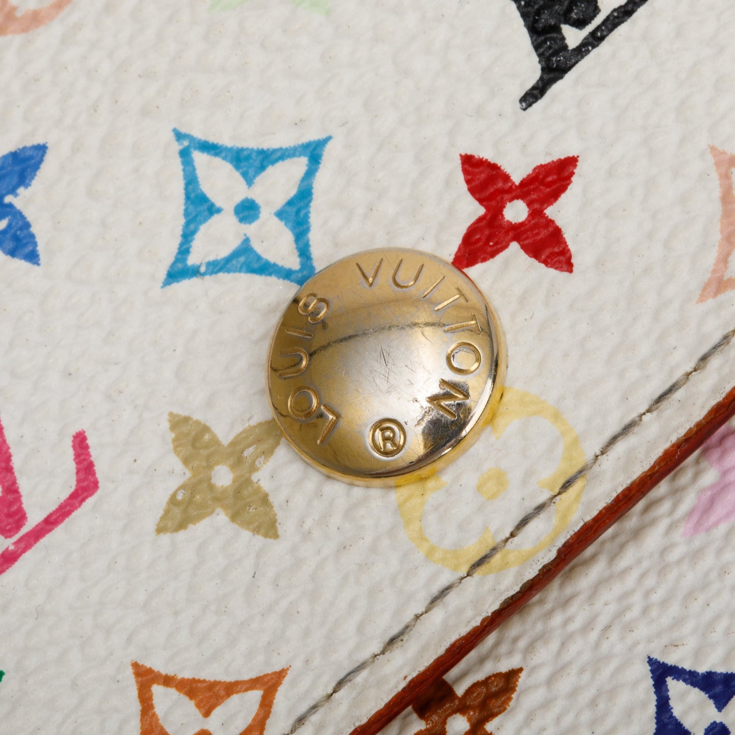 Louis Vuitton White Multicolor Monogram Alxandra Wallet