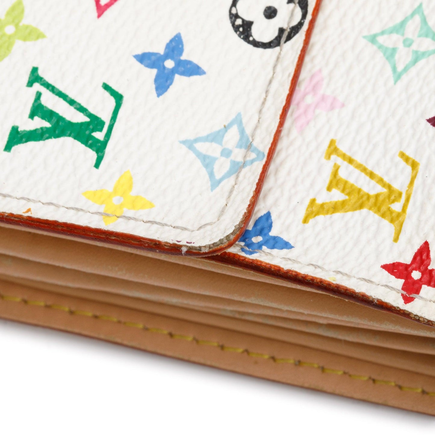 Louis Vuitton White Multicolor Monogram Alxandra Wallet