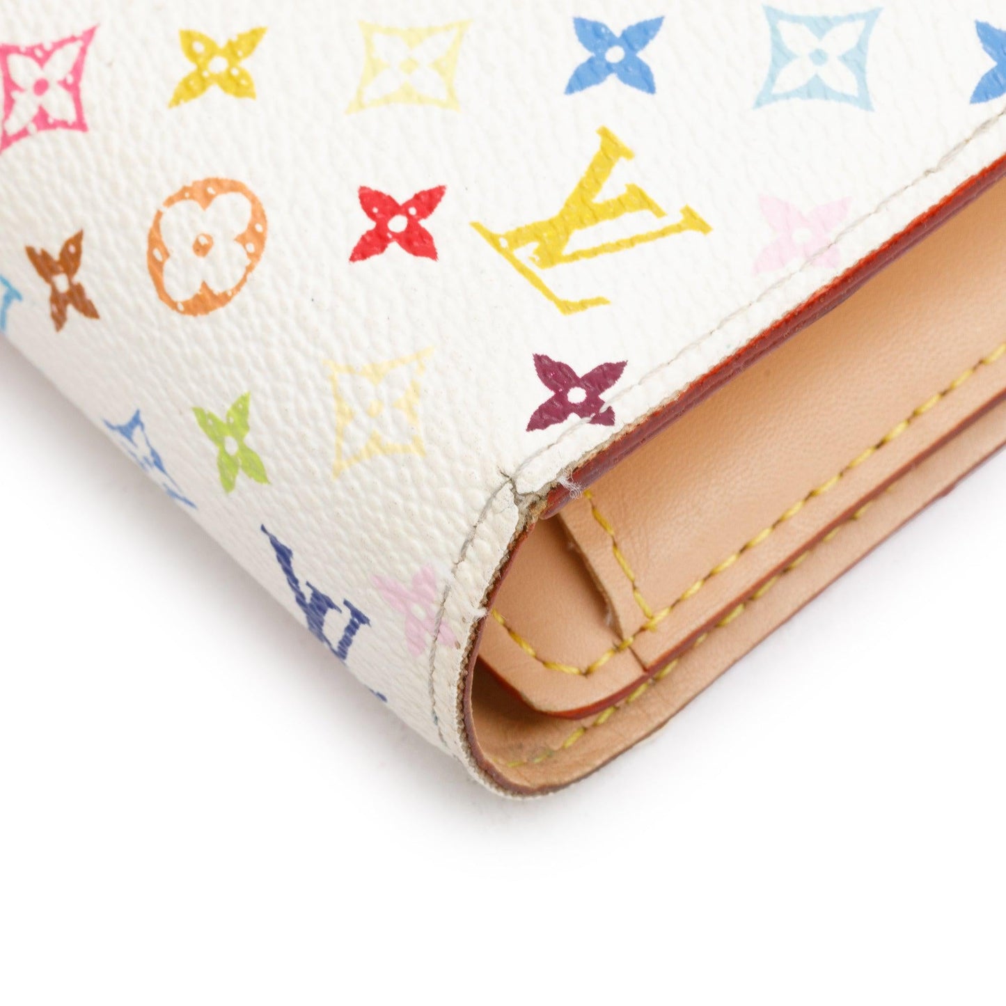 Louis Vuitton White Multicolor Monogram Alxandra Wallet