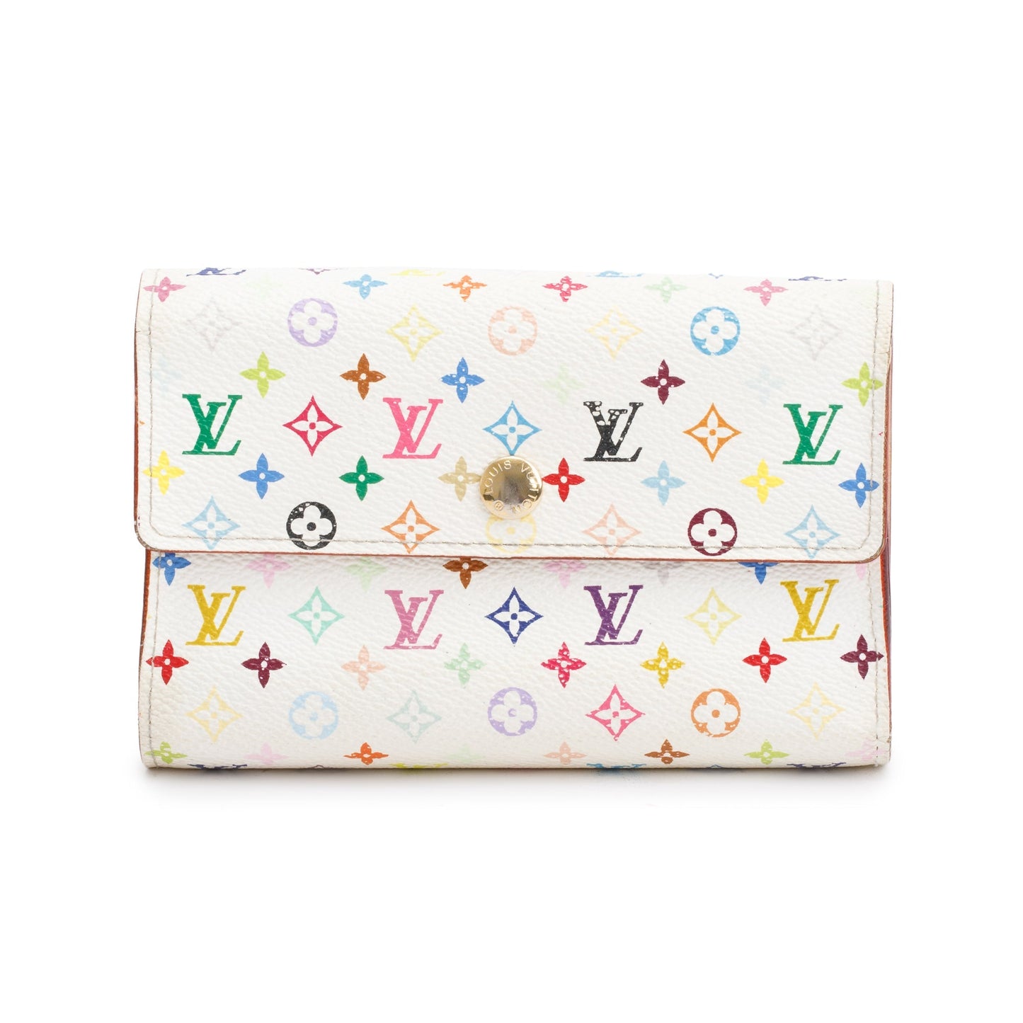 Louis Vuitton White Multicolor Monogram Alxandra Wallet
