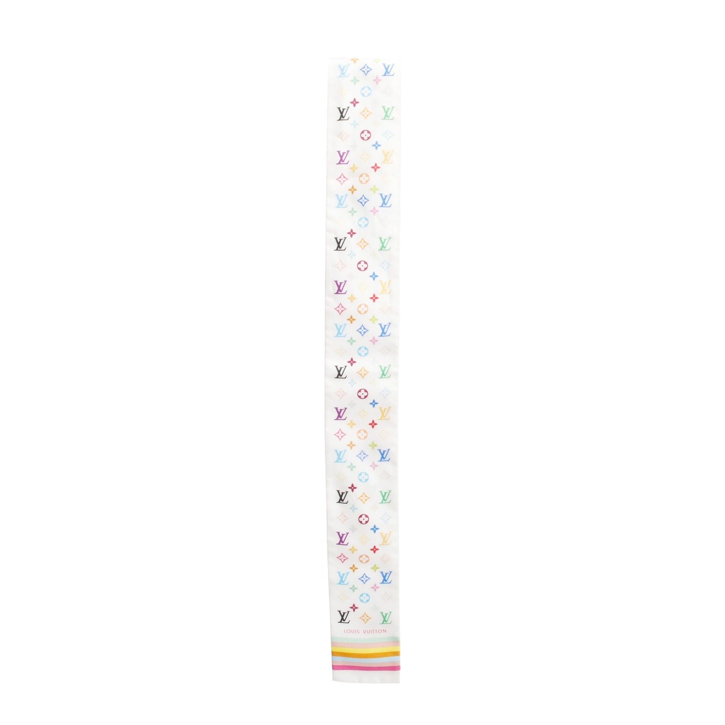 Louis Vuitton White Multicolor Monogram Silk Bandeau