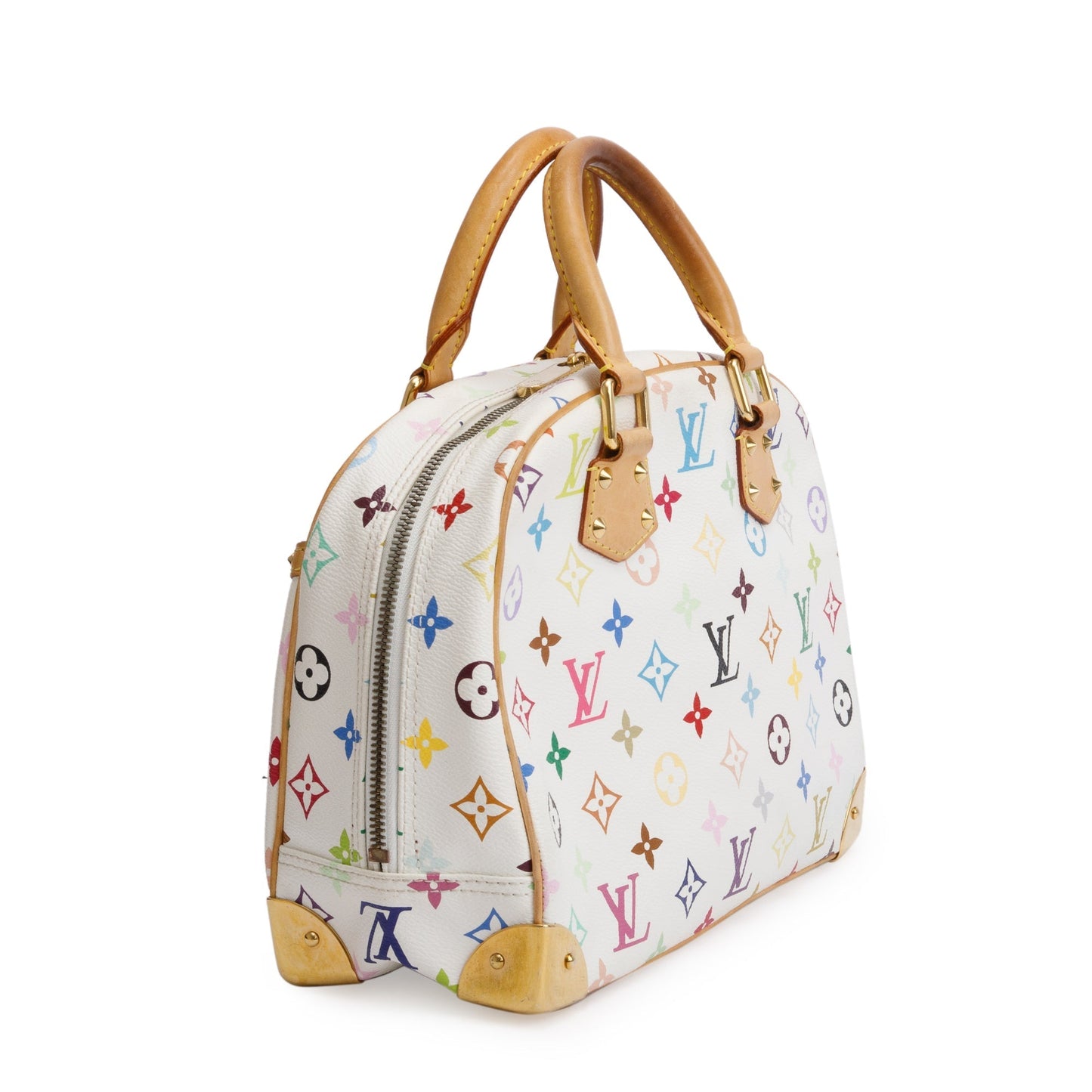 Louis Vuitton White Multicolore Monogram Trouville