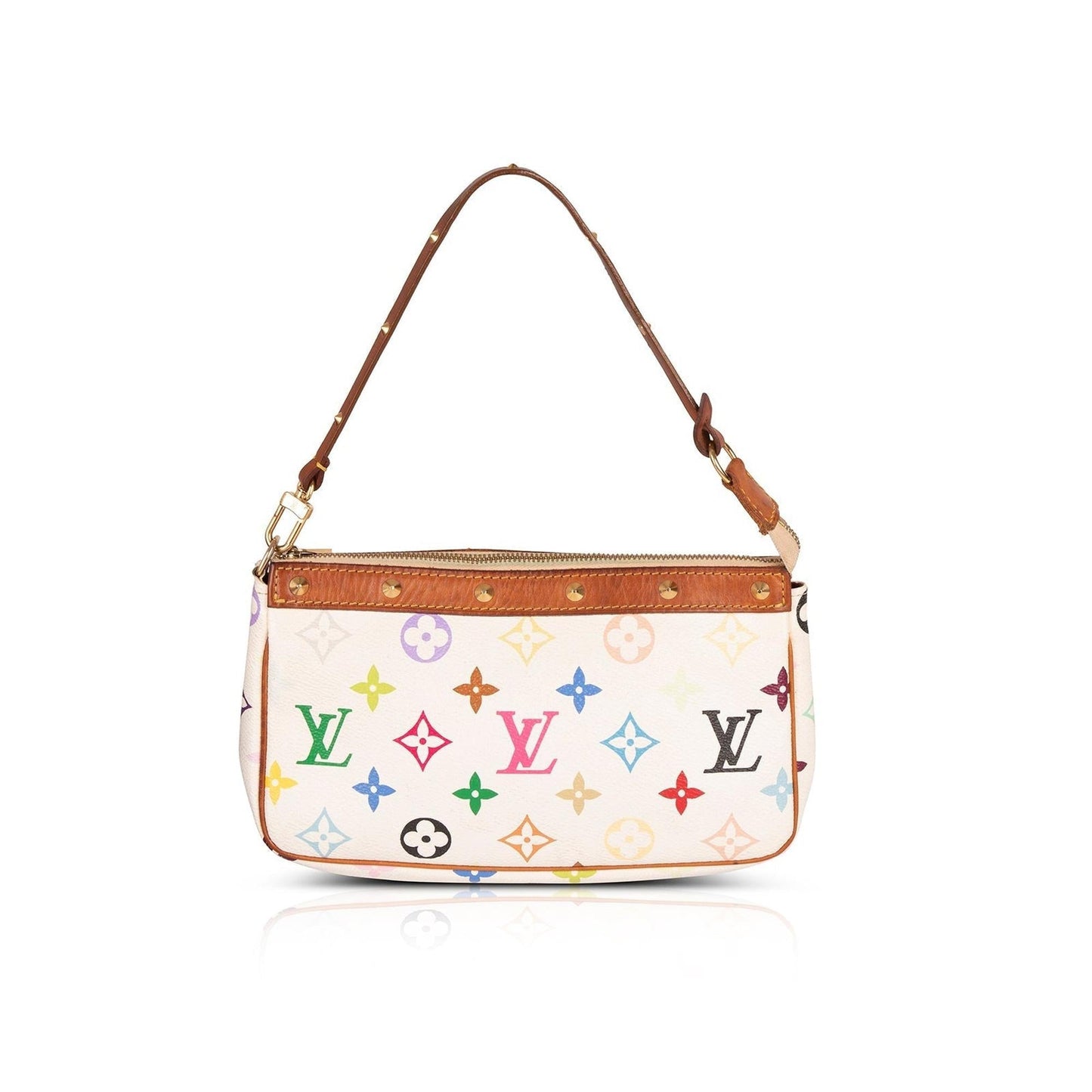 Louis Vuitton White Multicolore Pochette Accessories