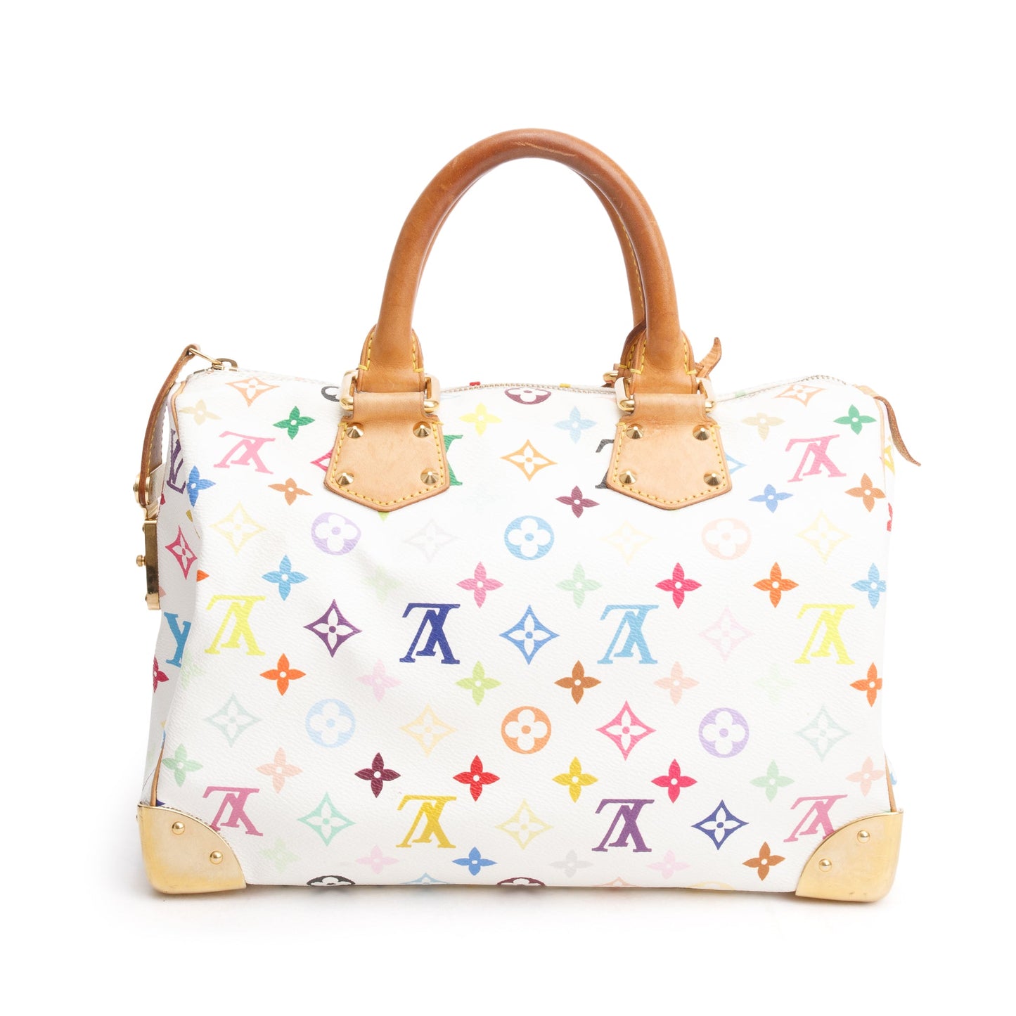 Louis Vuitton White Multicolore Speedy 30