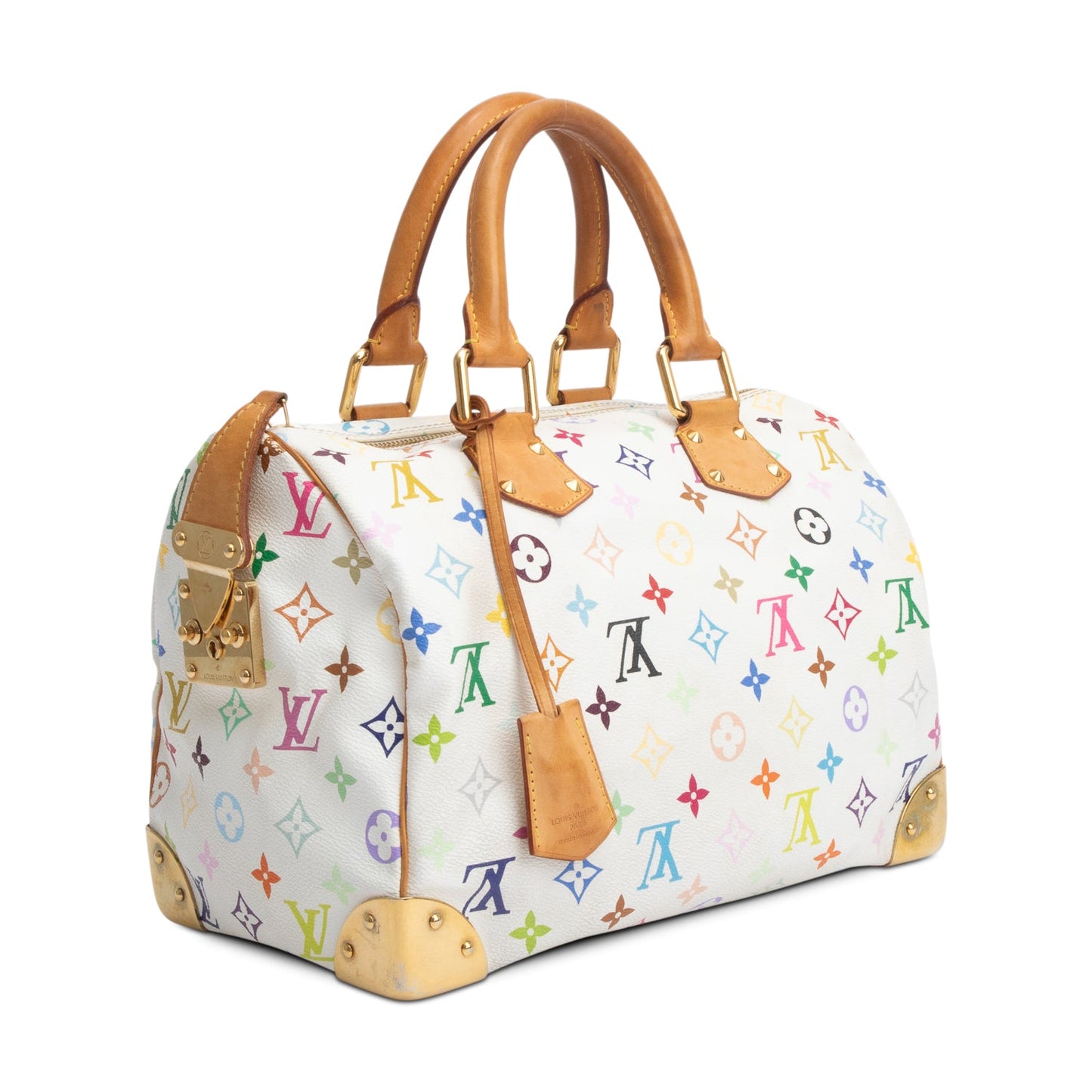 Louis Vuitton White Multicolore Speedy 30