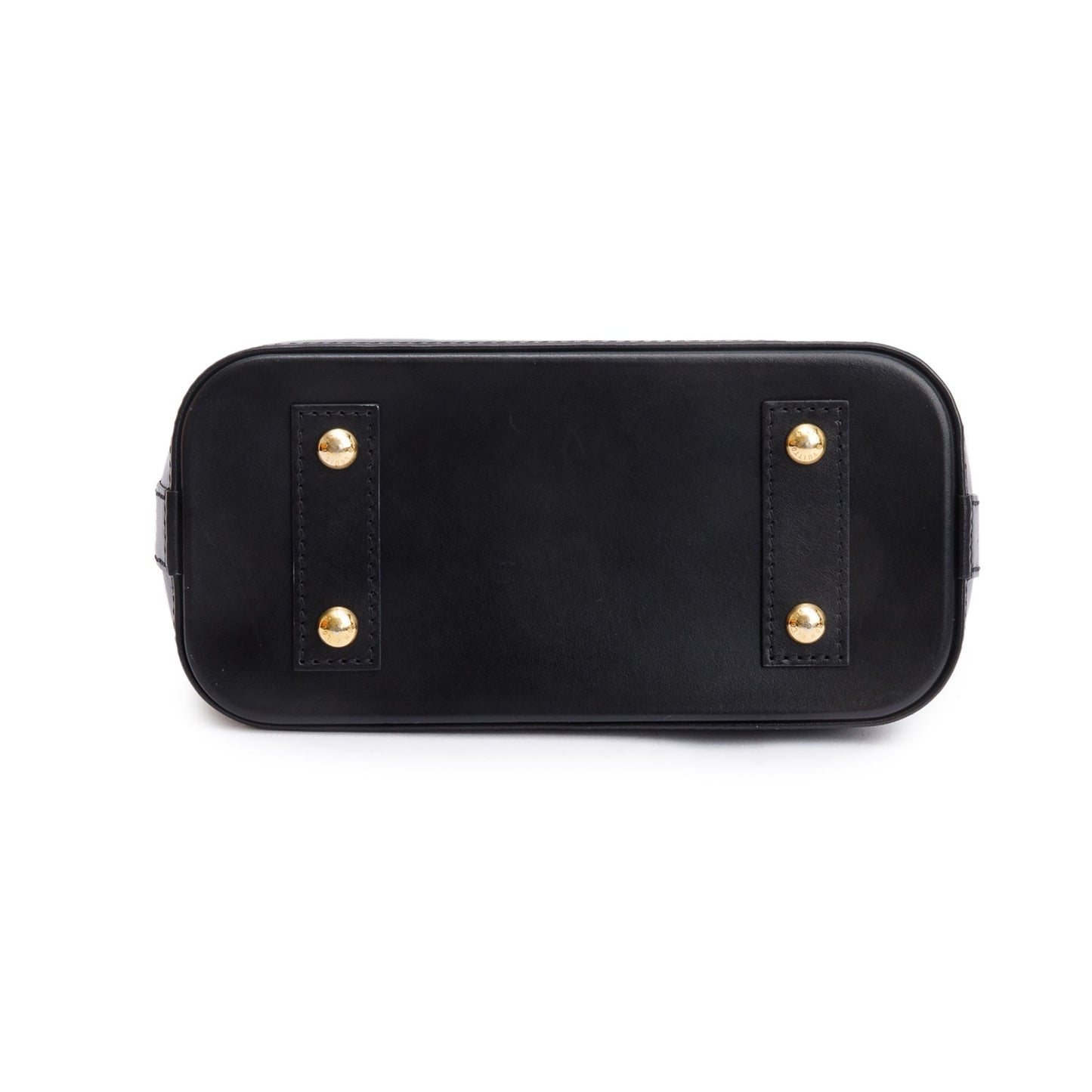 Louis Vuitton White/Black Malletage Leather Alma BB