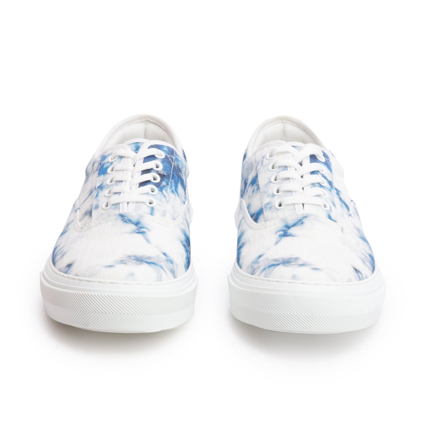 Louis Vuitton White/Blue Monogram Tie Dye Denim Canvas Trocadero Richelieu Sneakers, Size 9