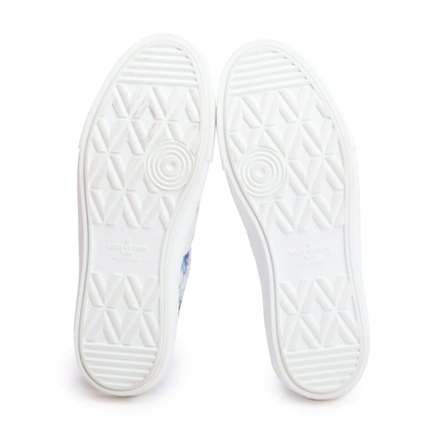 Louis Vuitton White/Blue Monogram Tie Dye Denim Canvas Trocadero Richelieu Sneakers, Size 9