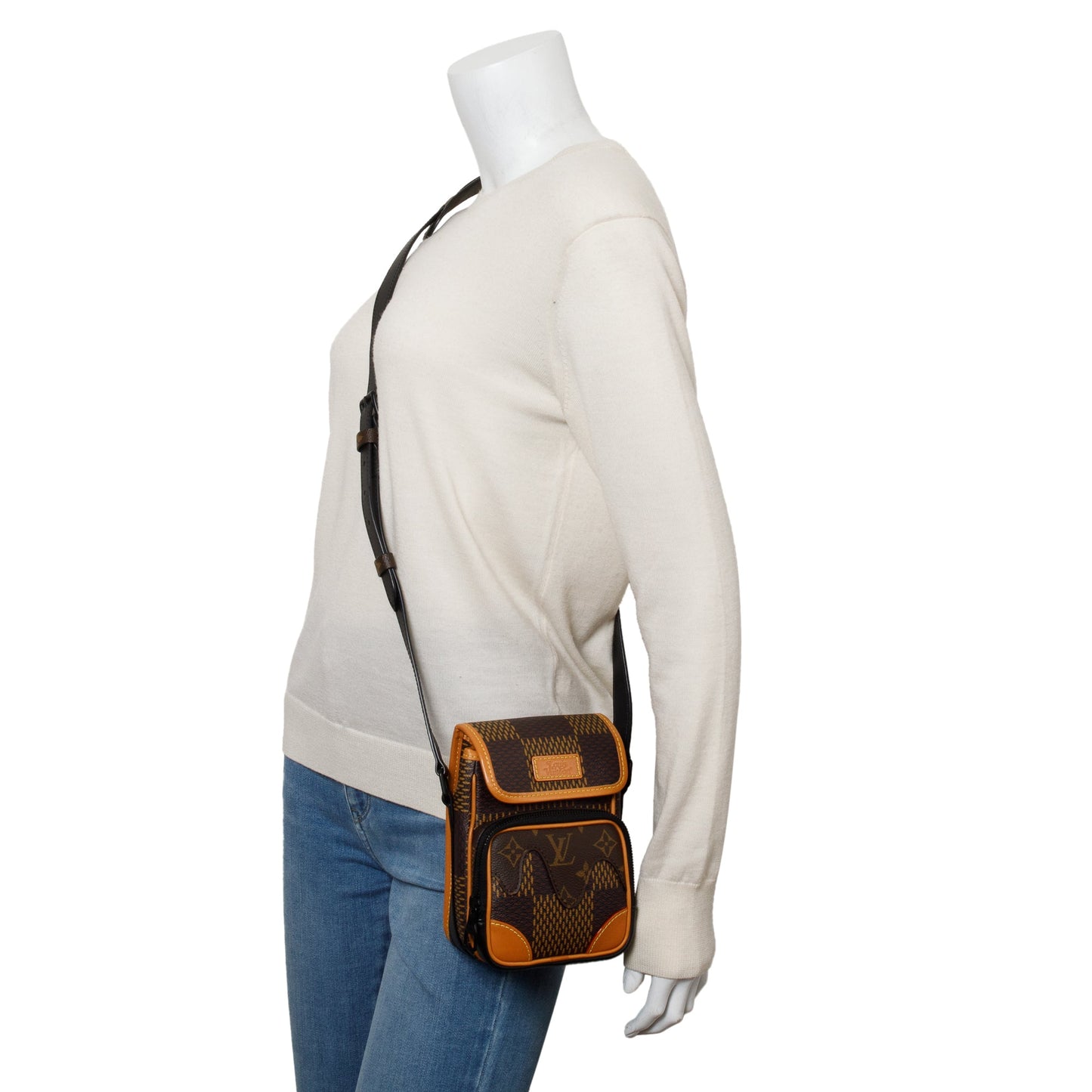 Louis Vuitton X Nigo Giant Damier Ebene Nano Amazone Messenger Bag