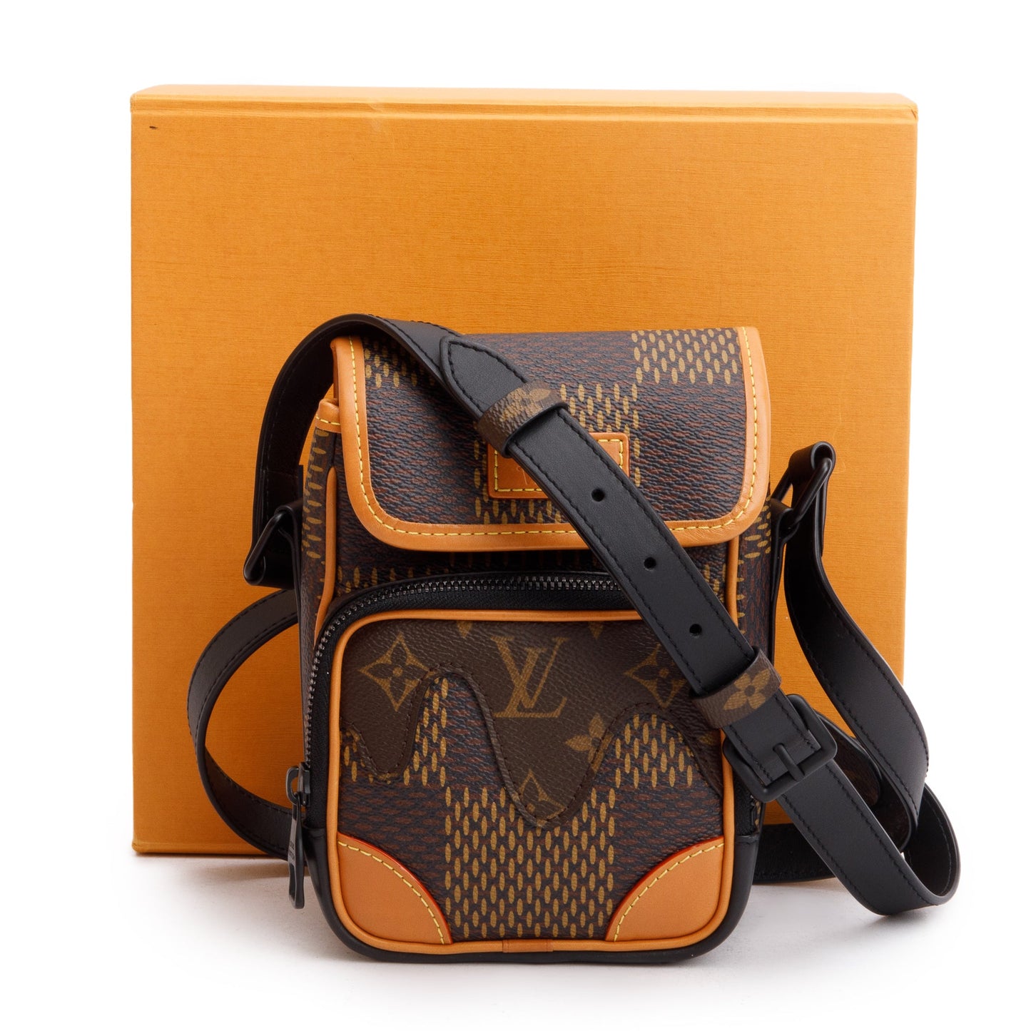 Louis Vuitton X Nigo Giant Damier Ebene Nano Amazone Messenger Bag