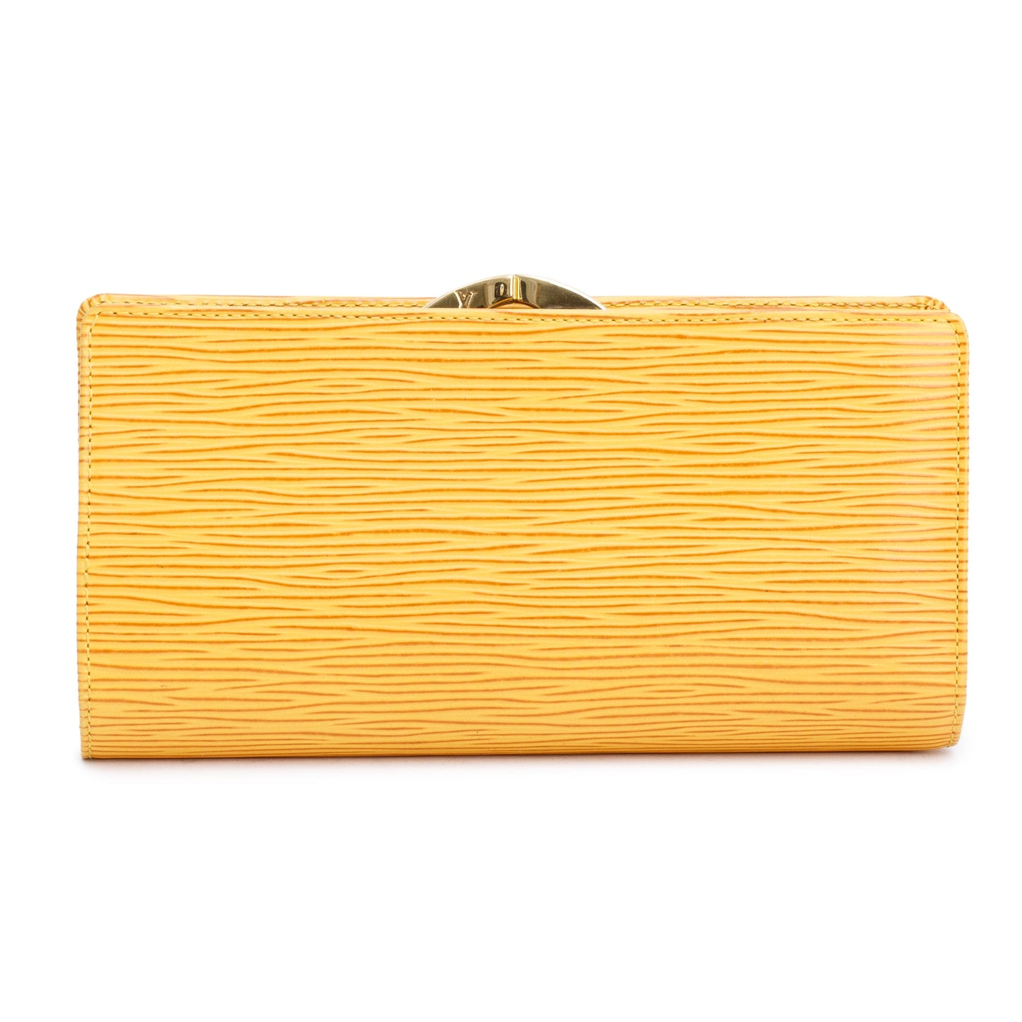 Louis Vuitton Yellow Epi Leather Continental French Purse Wallet