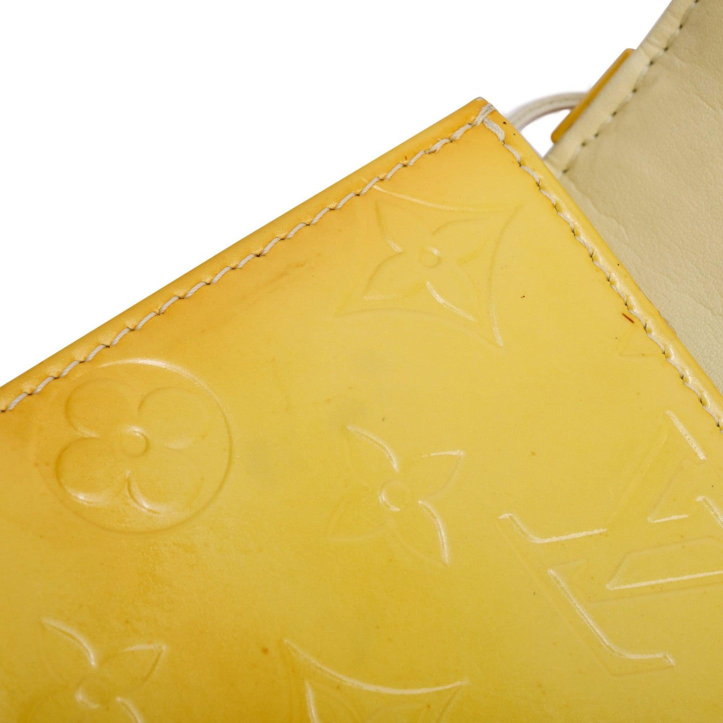 Louis Vuitton Yellow  Monogram Vernis Leather Street Spring Handle Bag