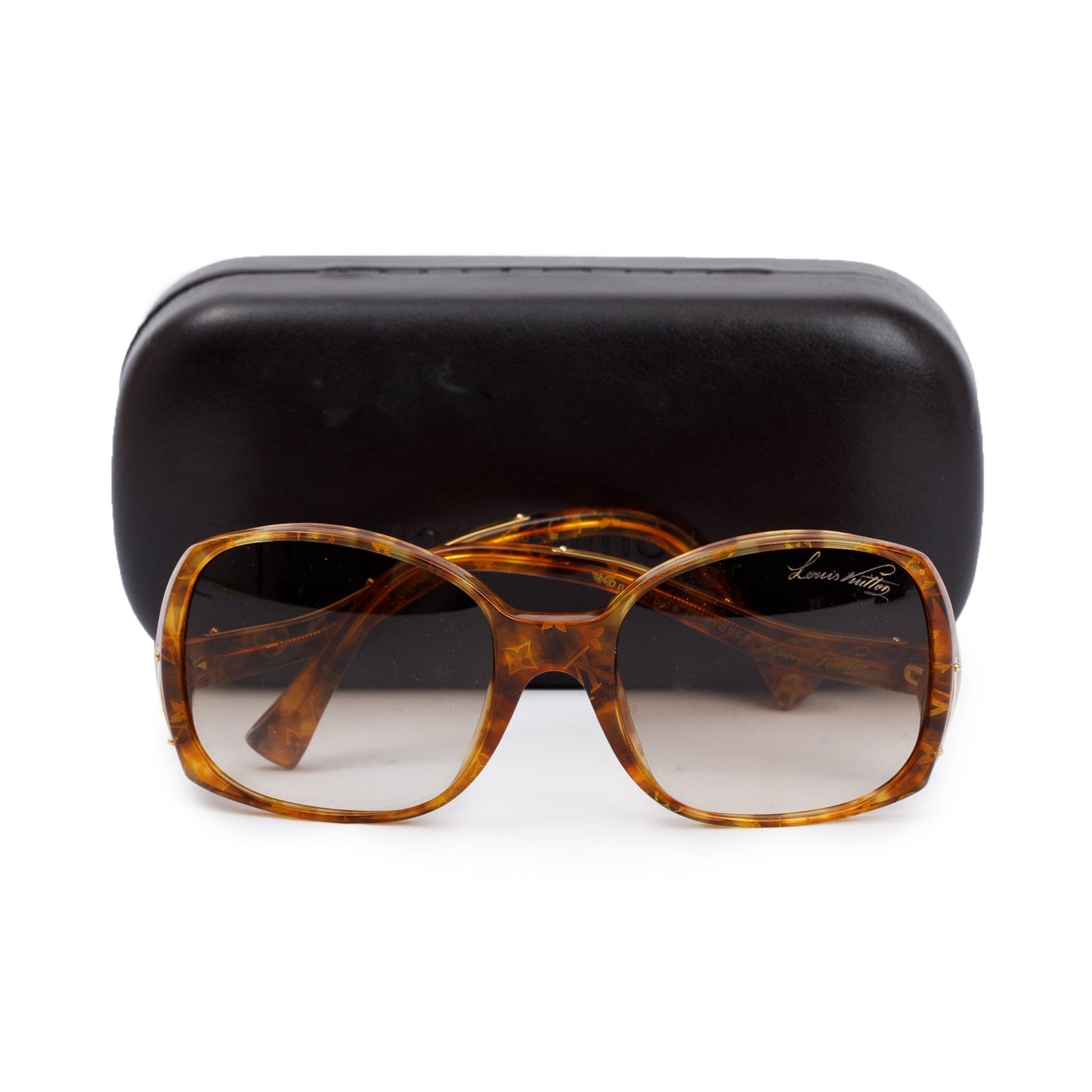 Louis Vuitton Z0205W Brown Havana Monogram Acetate Gina Oversize Sunglasses