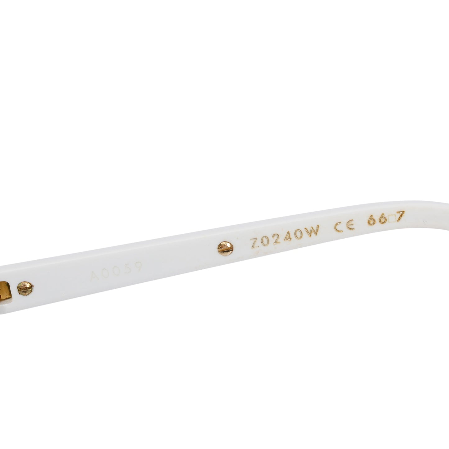Louis Vuitton Z0240W White Acetate 1.1 Evidence Sunglasses
