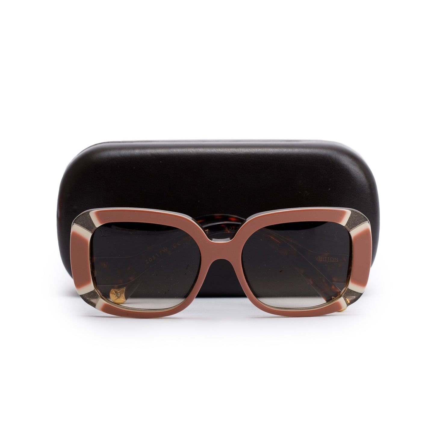 Louis Vuitton Z0517W Brown Havana & Pink Acetate Anemone Oversize Sunglasses