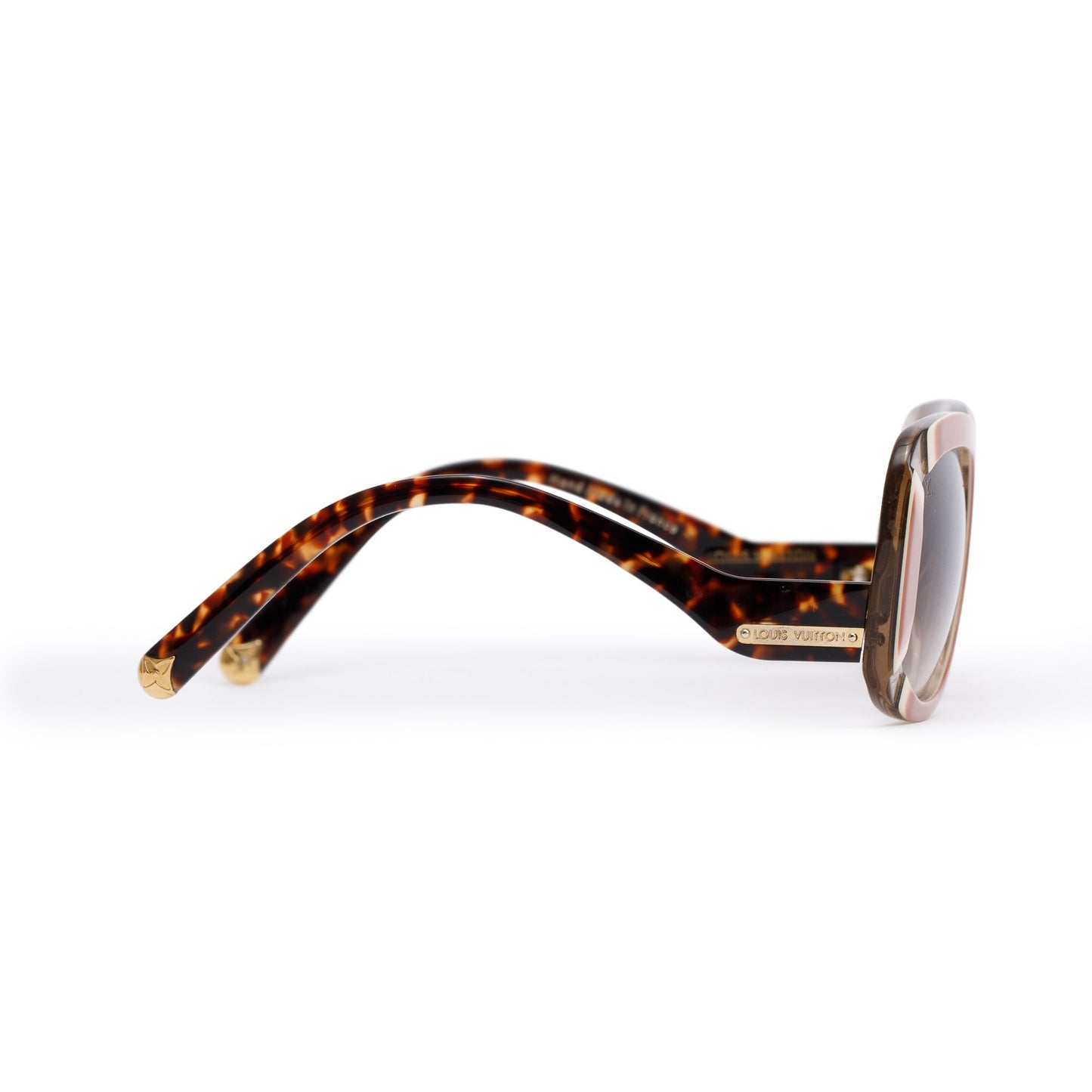 Louis Vuitton Z0517W Brown Havana & Pink Acetate Anemone Oversize Sunglasses