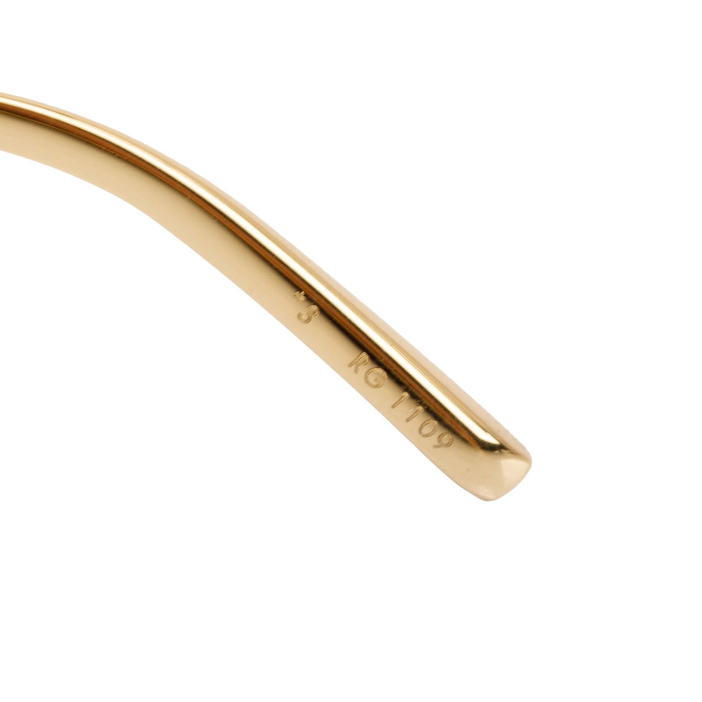 Louis Vuitton Z1262E Gold Tone Metal LV Ash Rimless Pilot Sunglasses