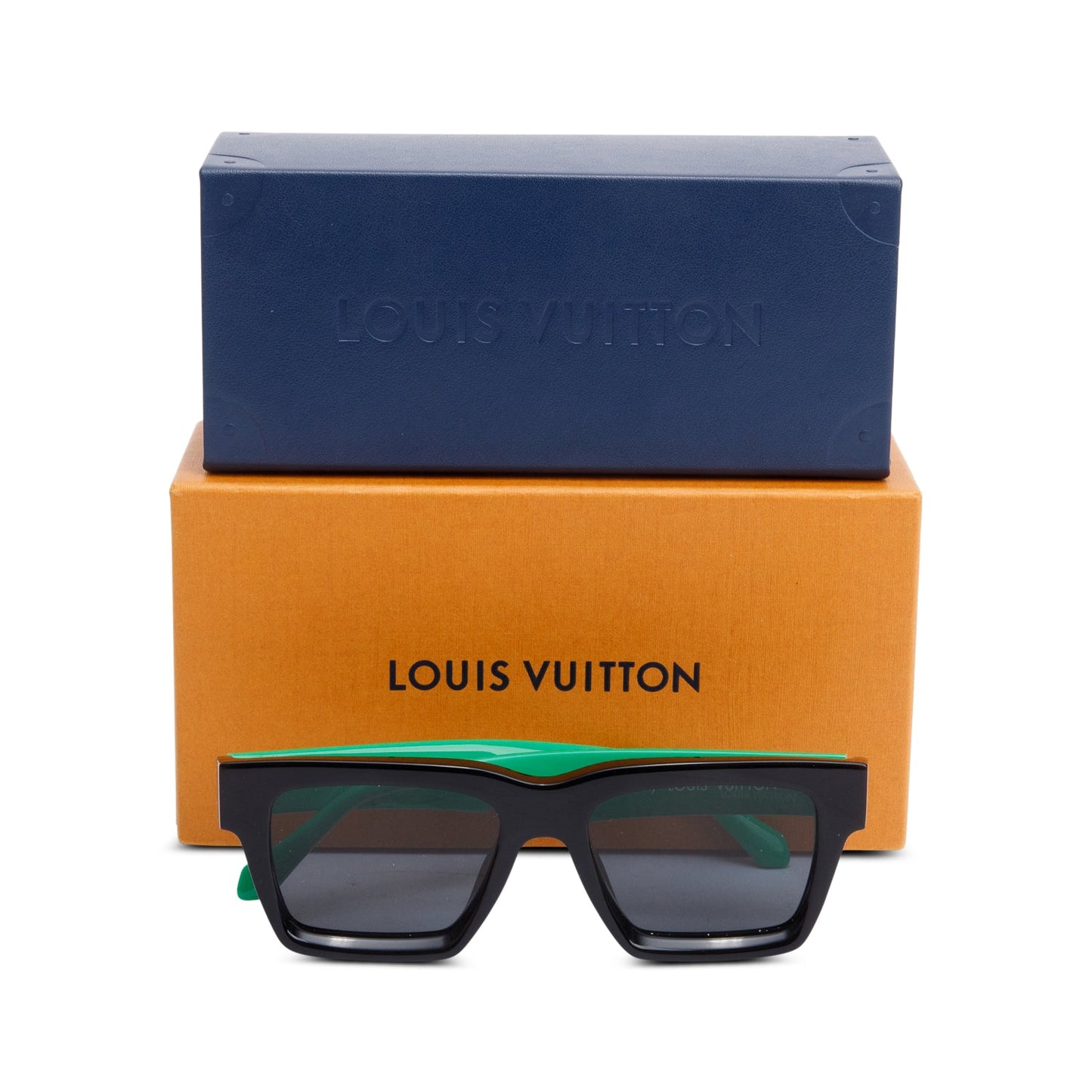 Louis Vuitton Z1556E Black/Green Acetate Pop Square Sunglasses