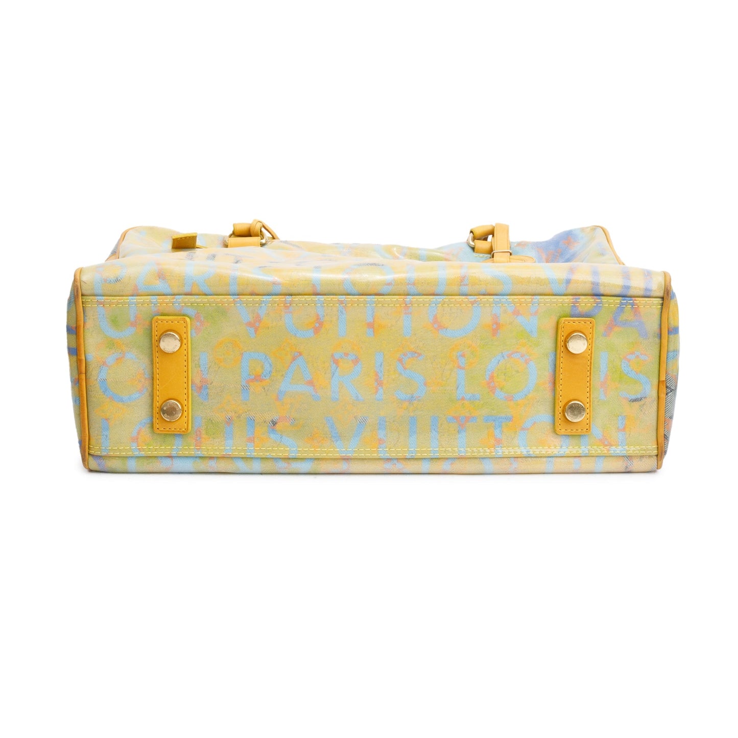 Louis Vuitton x Richard Prince PVC & Yellow Leather Monogram Pulp Defile Weekender PM
