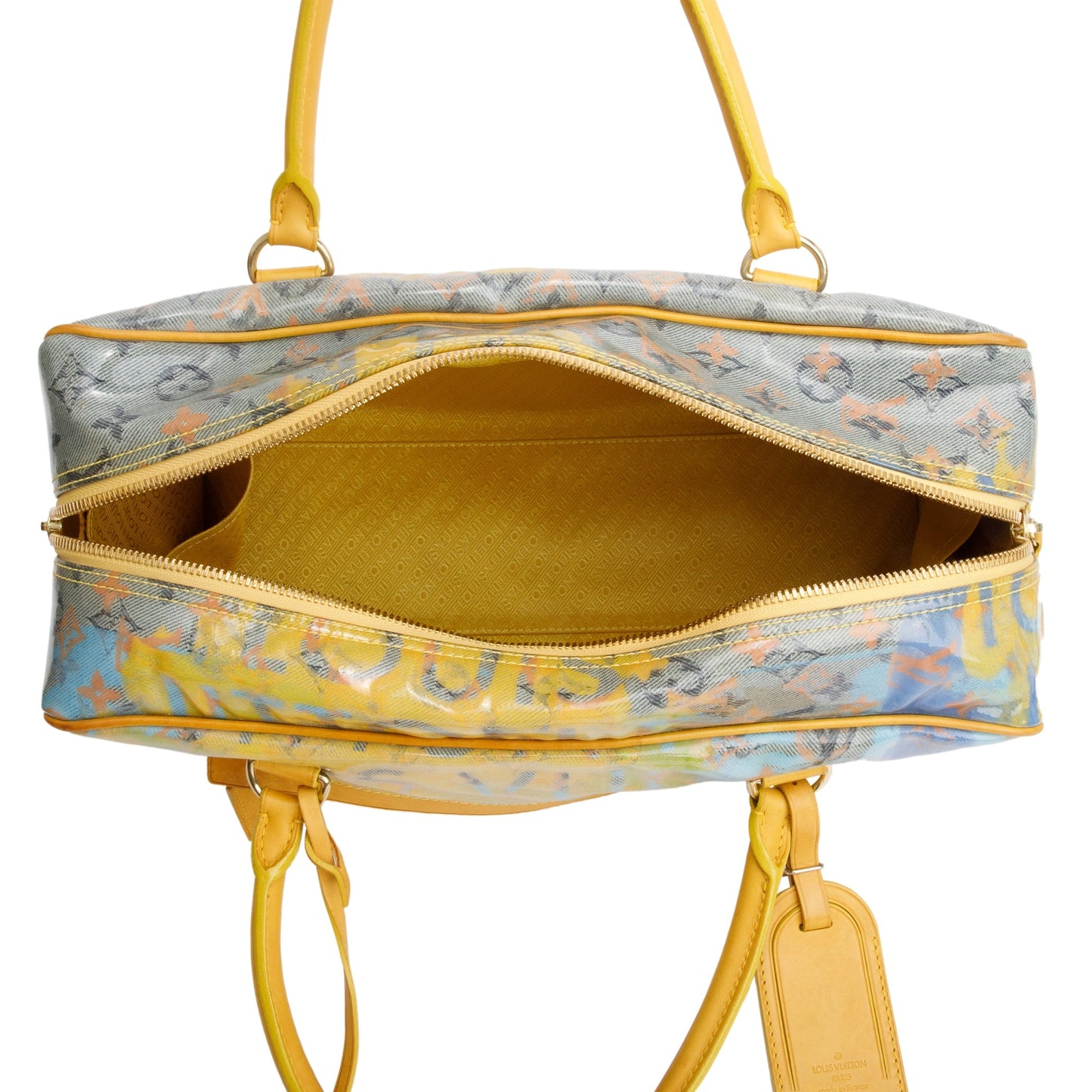 Louis Vuitton x Richard Prince PVC & Yellow Leather Monogram Pulp Defile Weekender PM