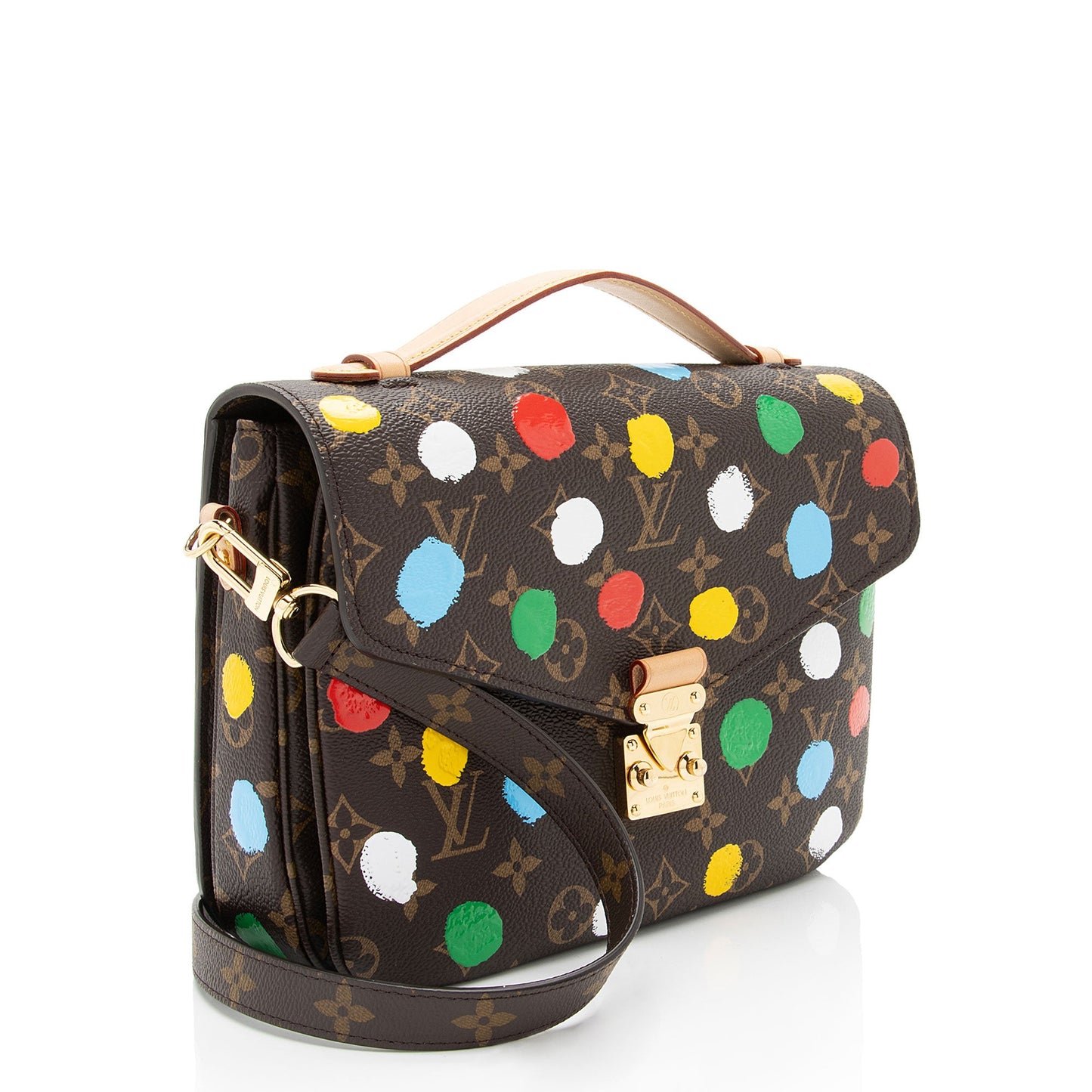 Louis Vuitton x YK Monogram Canvas Dots Pochette Metis Shoulder Bag (SHF-HD9Eh3)