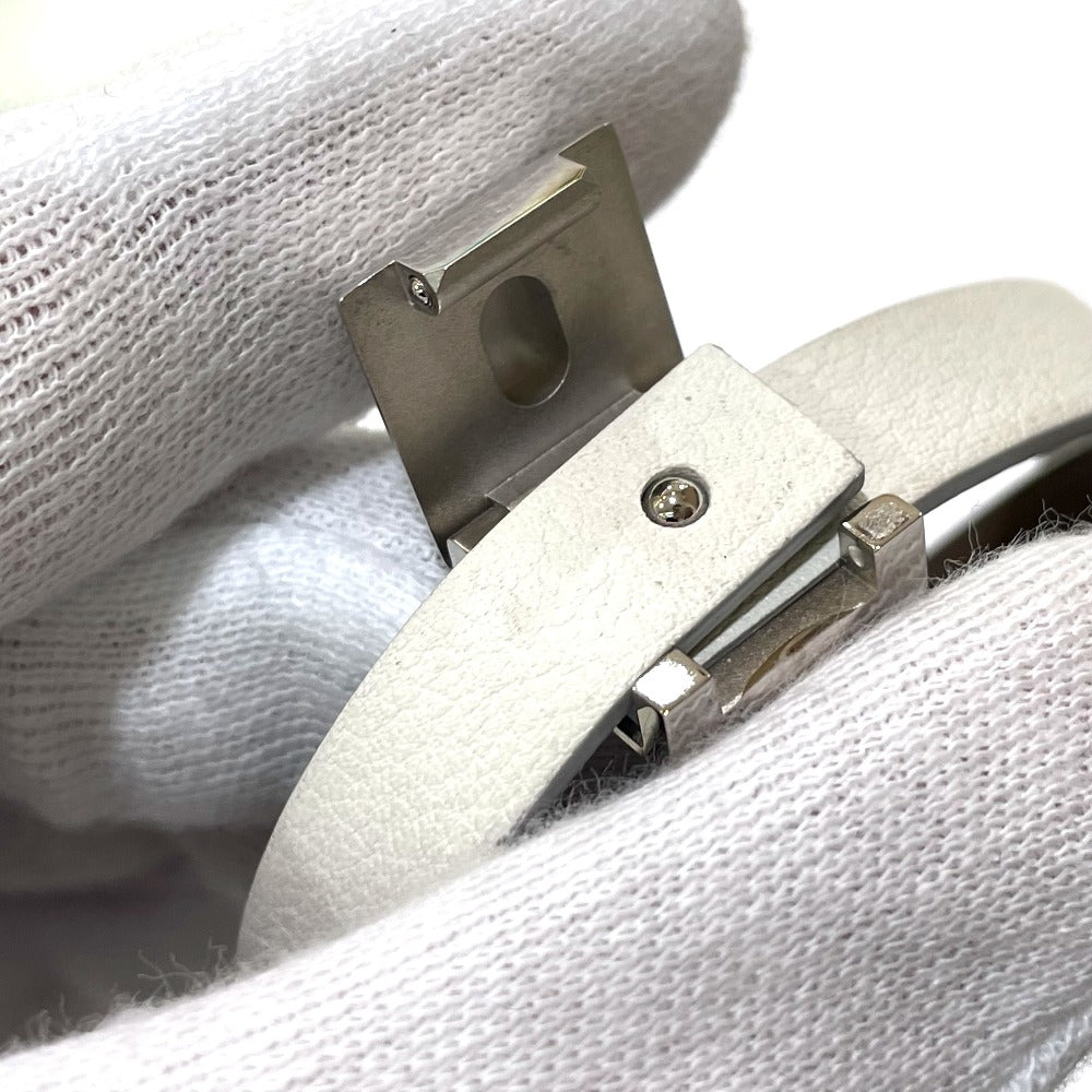 HERMES bracelet Swift White type Medor Anfini Women T1