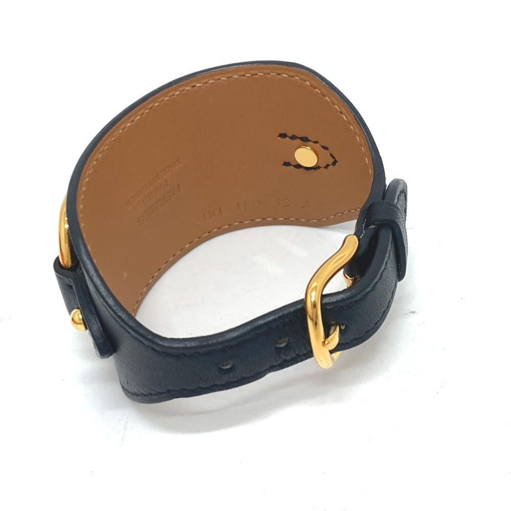 HERMES bracelet Vaux Swift black Horsebit Women T2