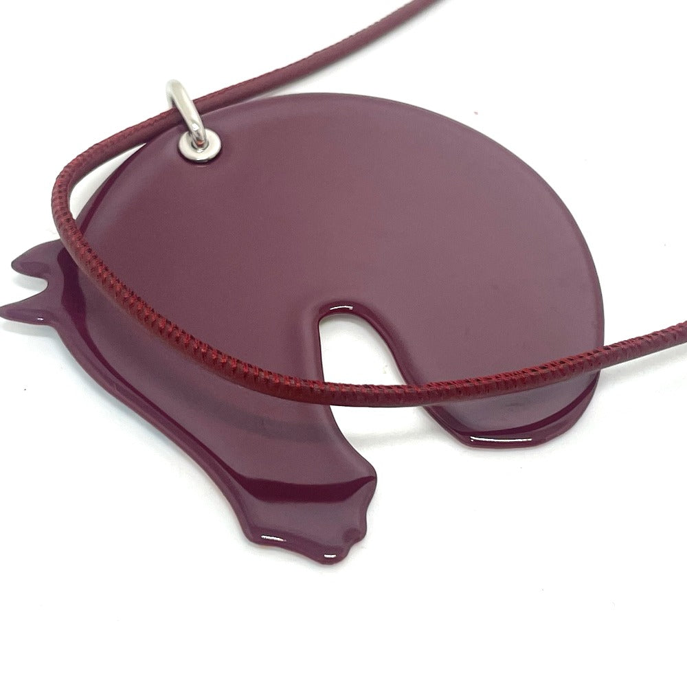 HERMES Necklace enamel multicolor Tattersall Tatouage GM Women
