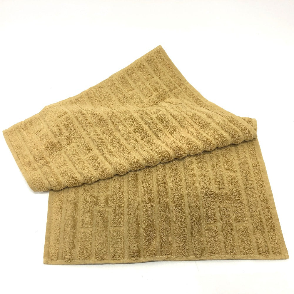 HERMES towel cotton Brown H logo labyrinth Women