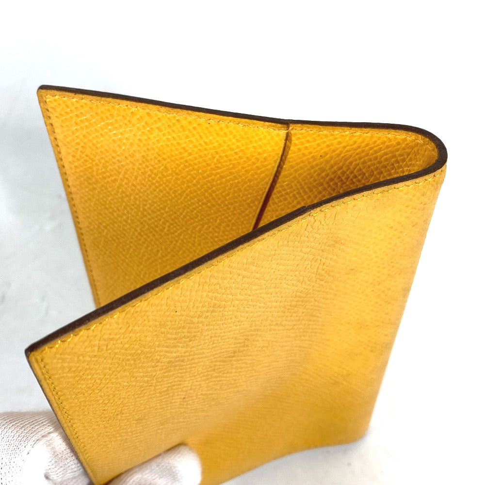 HERMES Notebook cover leather yellow Agenda PM Women