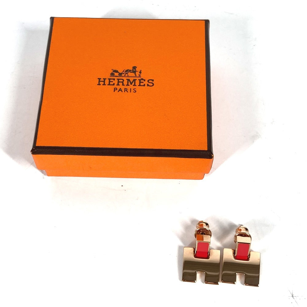 HERMES Pierce metal pink Eileen Women