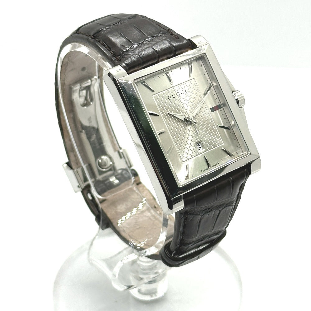 GUCCI Watches Quartz YA138407 Stainless Steel Silver Rectangle Silver dial